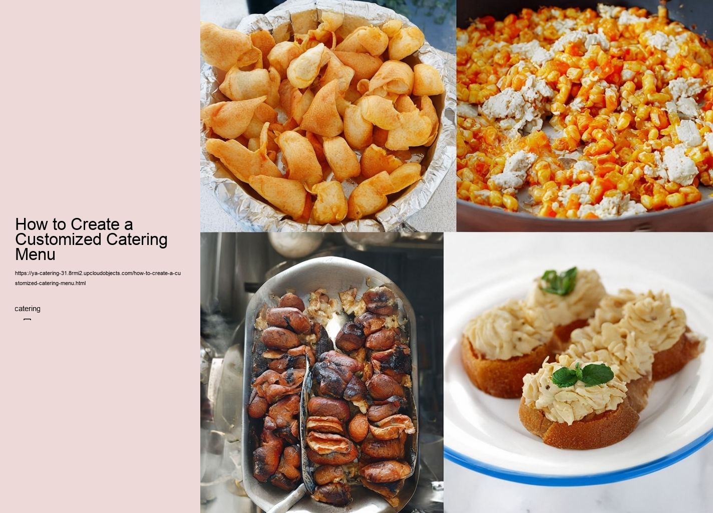 How to Create a Customized Catering Menu